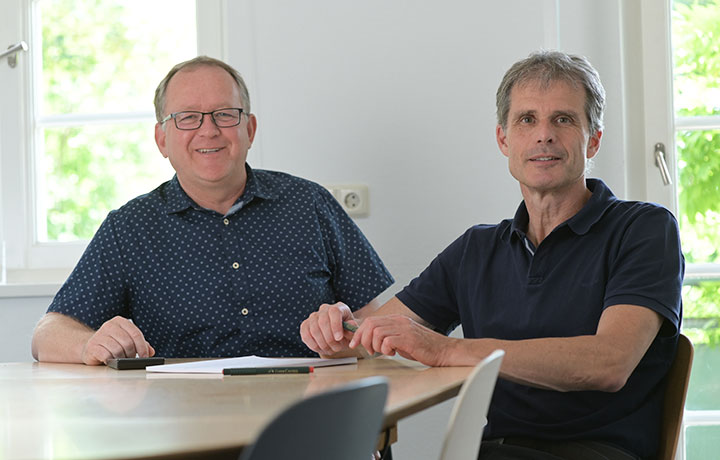 Bild der Geschäftsführer Jürgen Helber und Thorsten Ruff